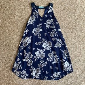 Navy floral dress